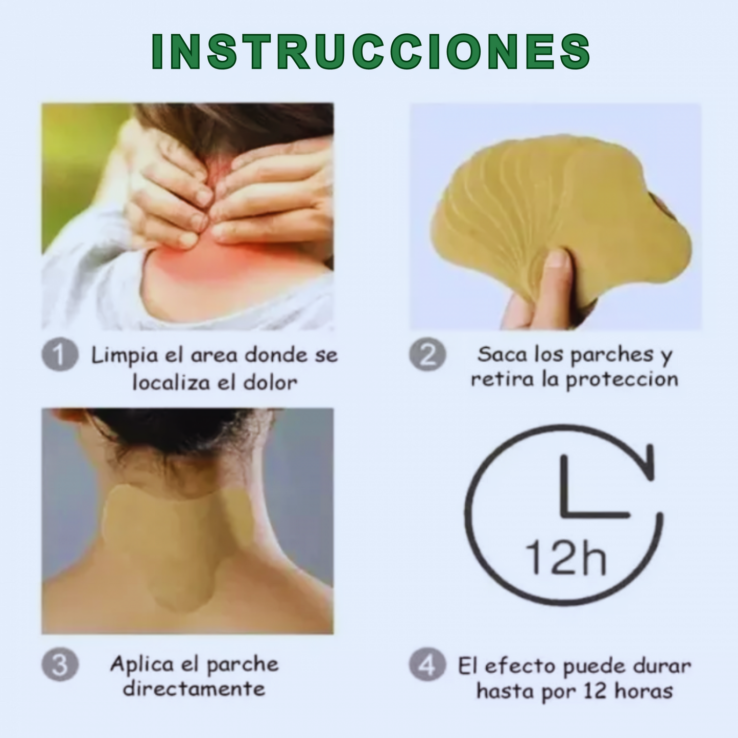 Parches Dolores Musculares x 10 | 100% Naturales+ Plantillas De Silicona Magnetoterapia | Se Agotan Rápido!